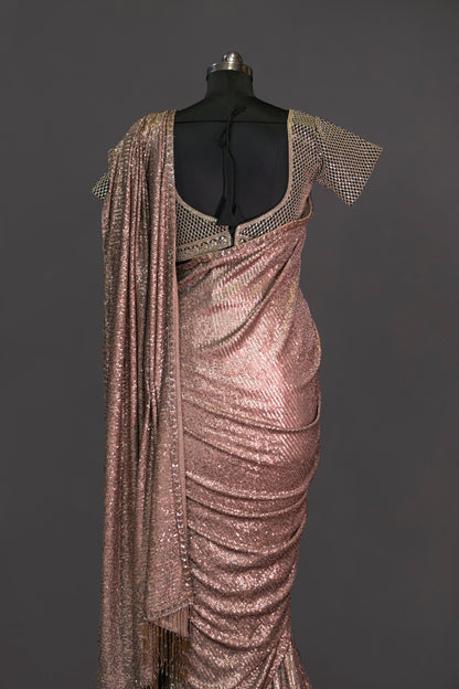 Pure Georgette Sequinned Saree