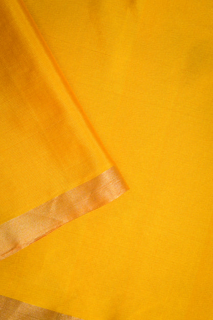 Soft Silk Woven Chex Pattern With Gold Contrast