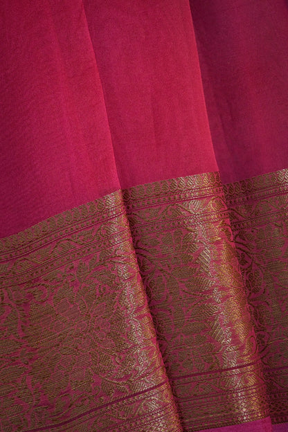 Organza Woven Antique Jari Motifs With Pink Contrast