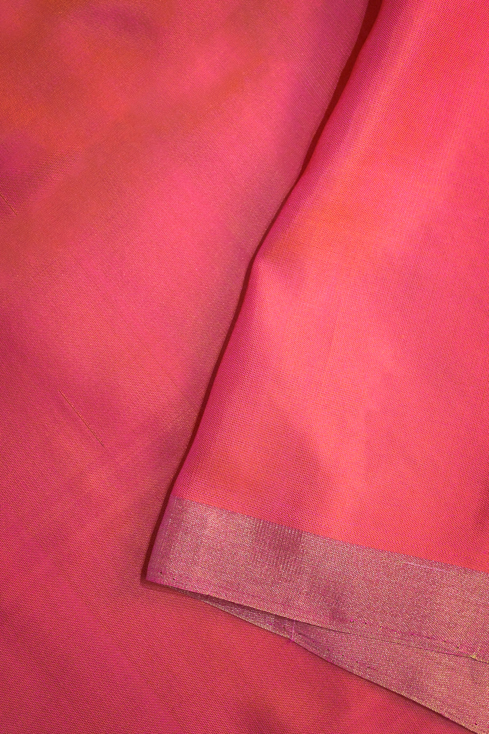 Soft Silk Woven Chex Pattern With Pink Contrast