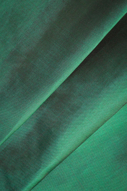Soft Silk Borderless With Jari Motifs With Green Contrast