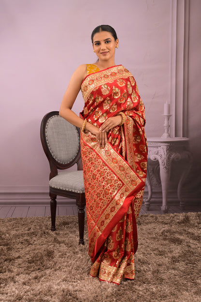 Banarasi Woven All Over Meenakari Buttis