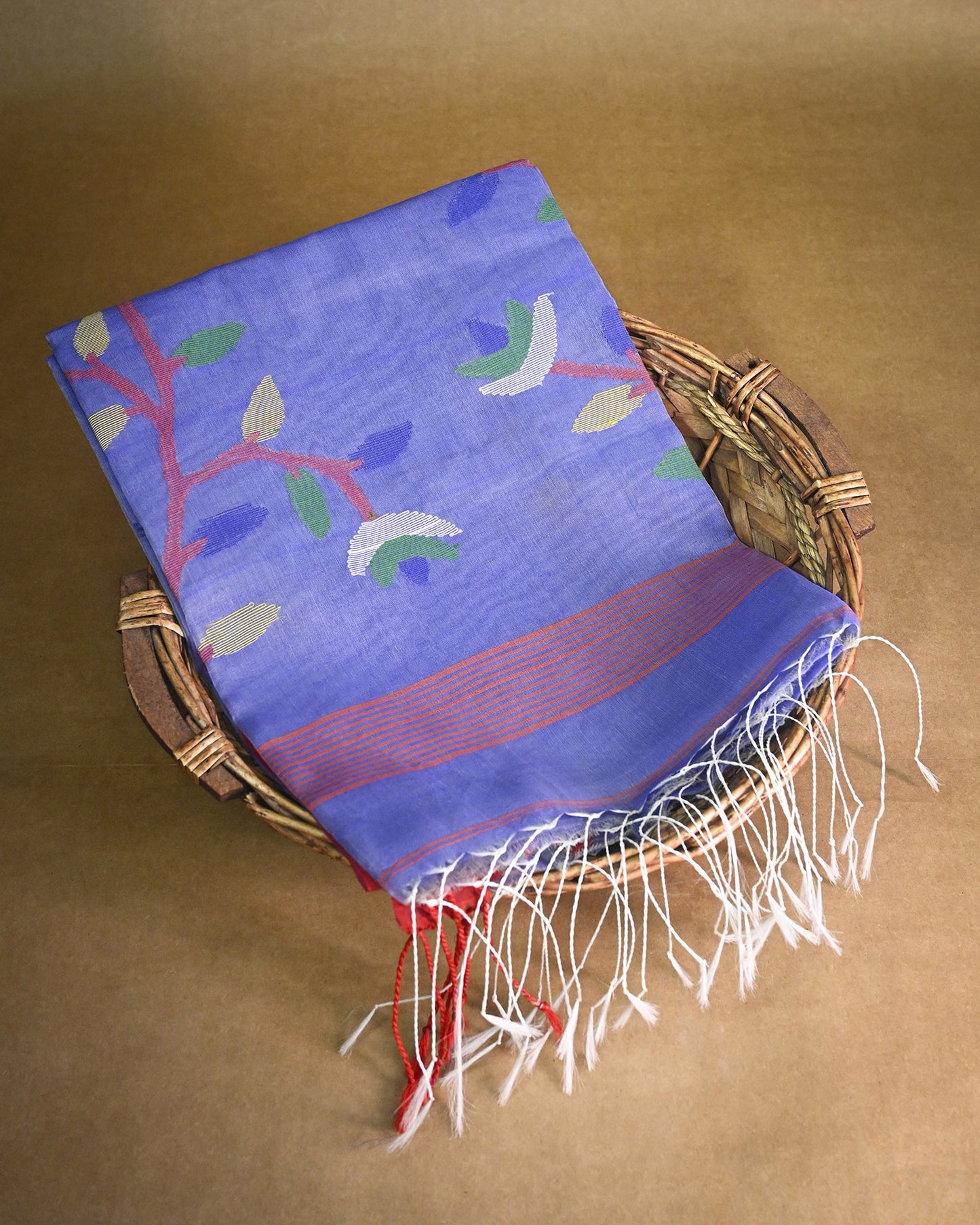 Lavender Kora Silk Saree