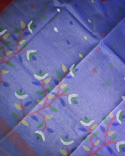 Lavender Kora Silk Saree