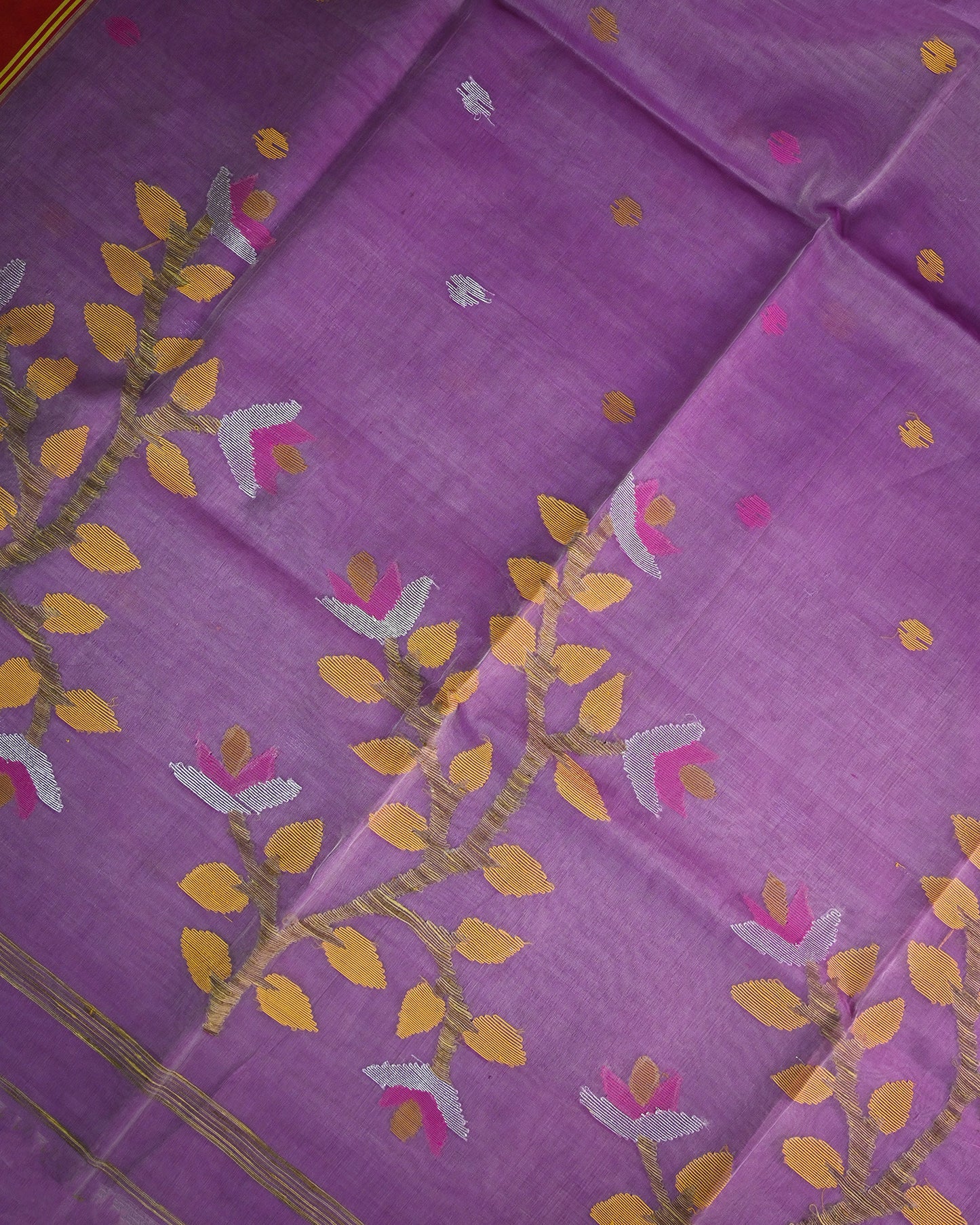 Purple Kora Silk Saree