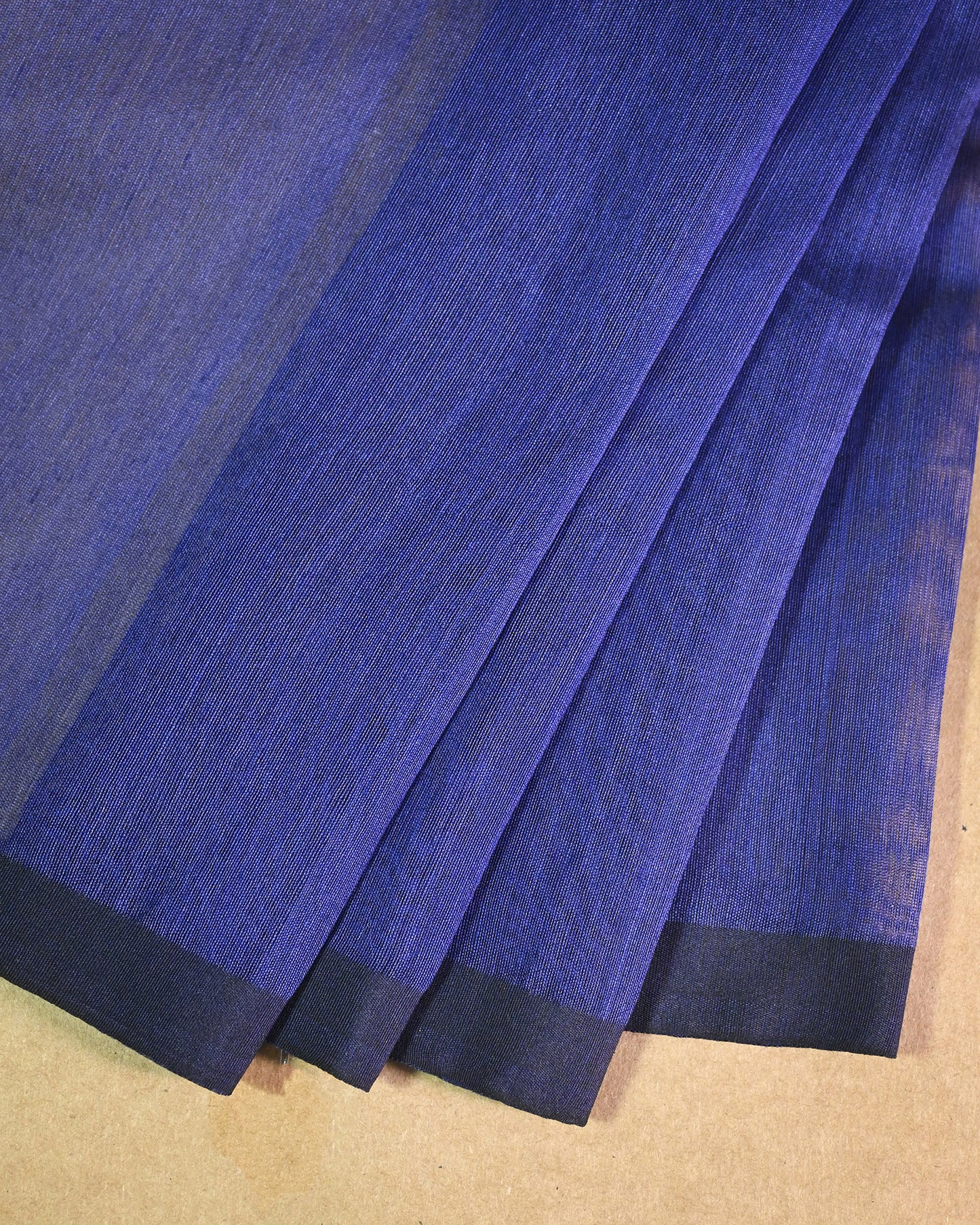 Royal blue Kora Silk Saree